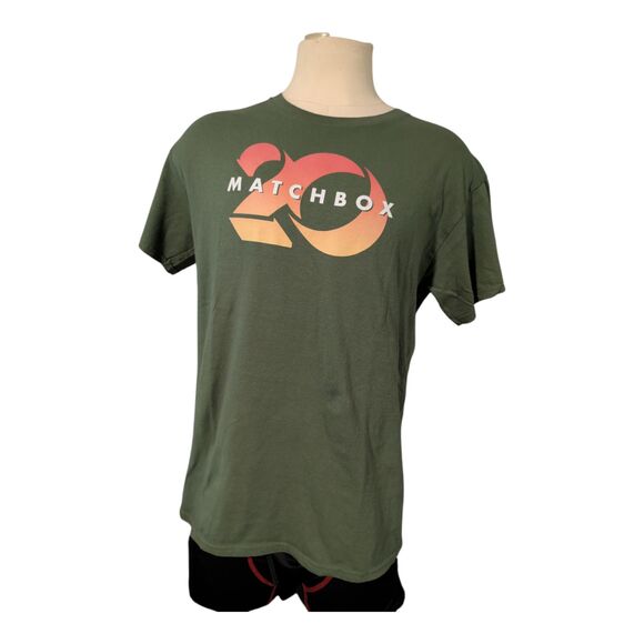 Matchbox Twenty T-Shirt Large 22x30 Olive Green Band Tee Gildan - Picture 1 of 3